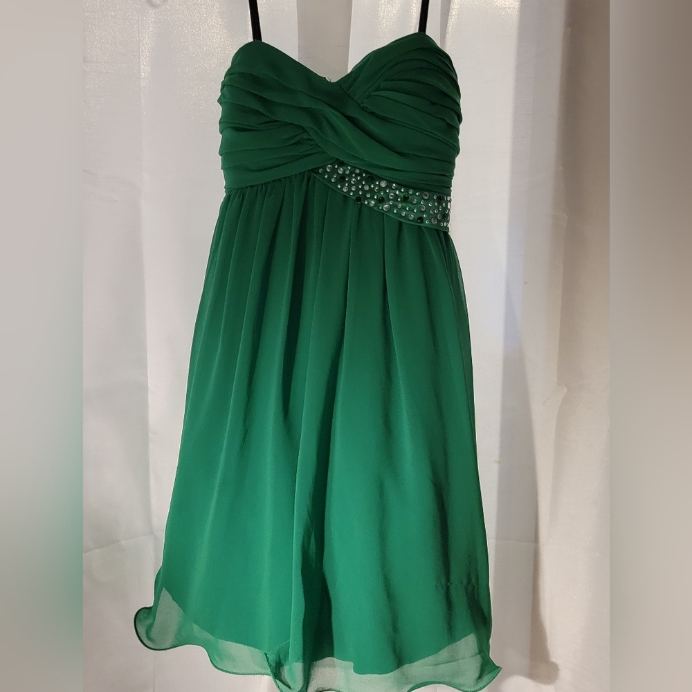 * CITY STUDIO green strapless bling waist Last Discount